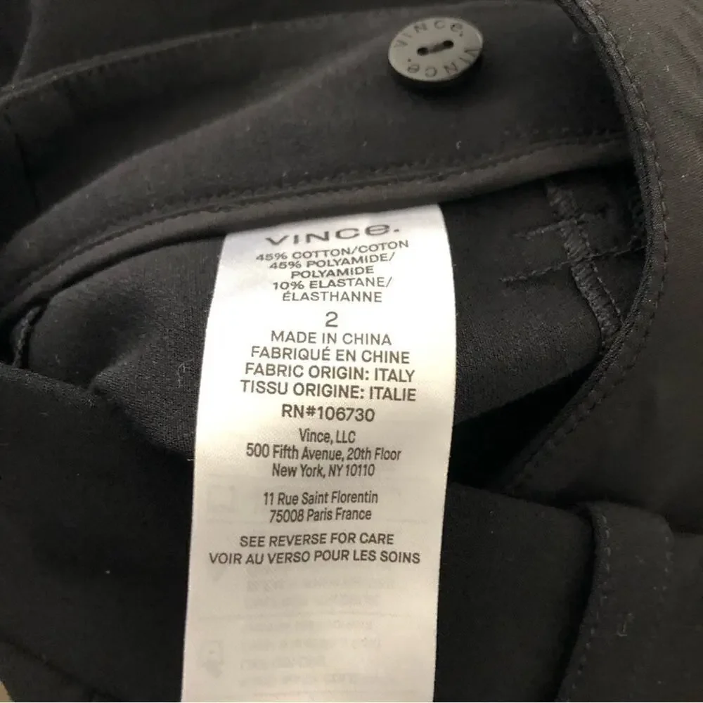 NWOT Vince Womens Cropped Pants Black - Picture 7 of 7